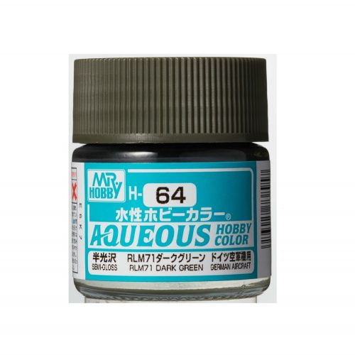 Aqueous Hobby Color Paint (10 ml) RLM71 Dark Green H-064