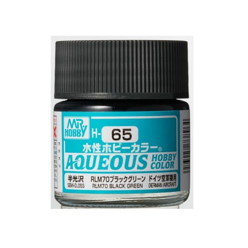 Aqueous Hobby Color Paint (10 ml) RLM70 Black Green H-065