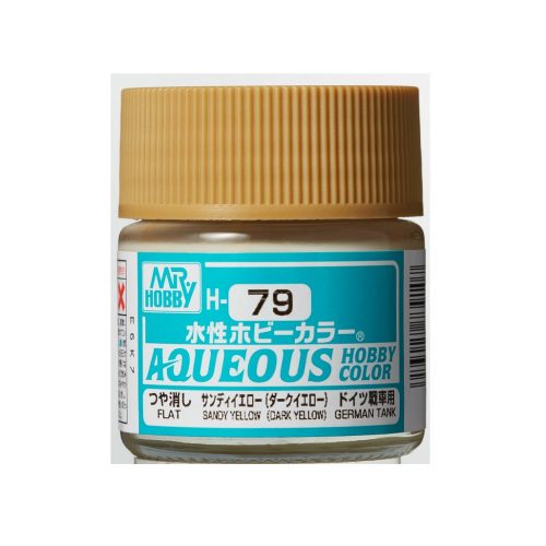 Aqueous Hobby Color Paint (10 ml) Sandy Yellow (Dark Yellow) H-079