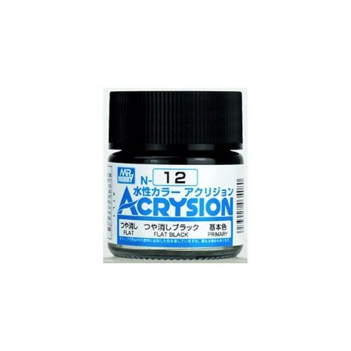 Acrysion Paint N-012 Flat Black (10ml)