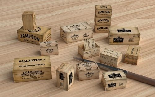 Matho Models Wooden Crates: whiskey 1:35 (35130)