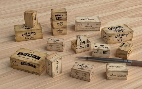 Matho Models Wooden Crates: liquors 1:35 (35131)