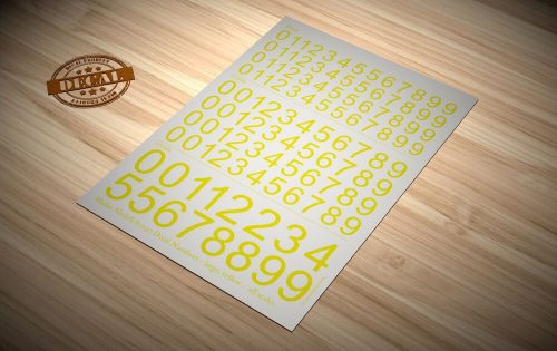 Matho Models Decal Numbers - large, yellow (80027)