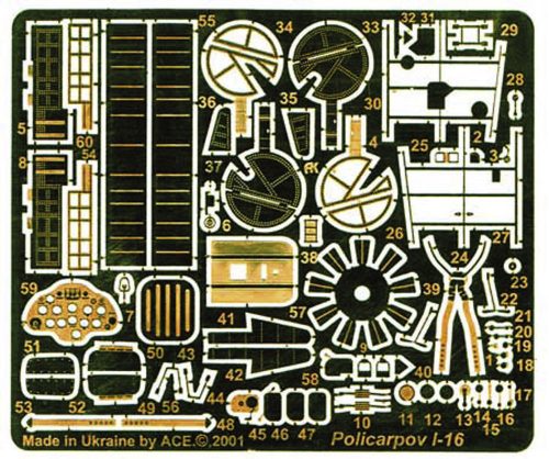 ACE PE-Set for I-16 (ICM) für ICM Bausatz 1:72 (PE7204)