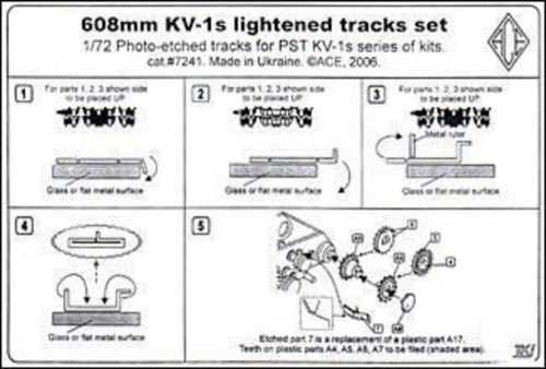 ACE KV-1s 608mm lightened tracks set 1:72 (PE7241)