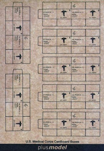 Plus Model U.S. Medizin-Transp. Kartons WW II 1:35 (12)