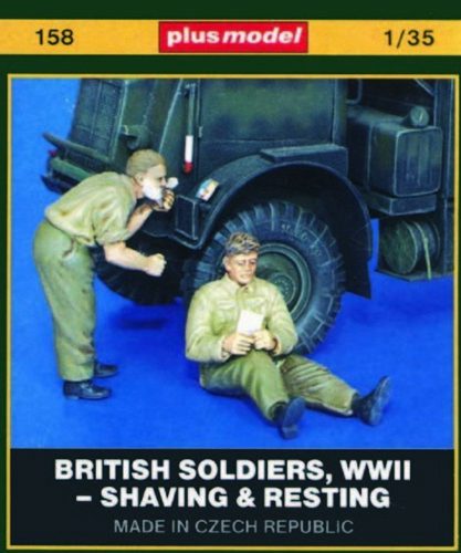 Plus Model Britische Soldaten, WWII Shaving & Resting 1:35 (158)