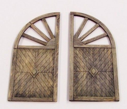 Plus Model Wooden gate - round 1:35 (431)