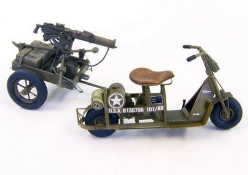 Plus Model U.S. airborne scooter with machine gun 1:35 (439)