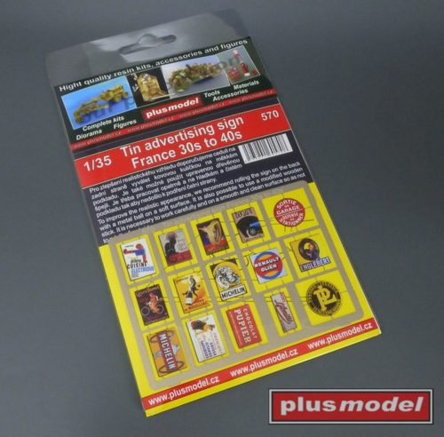 Plus Model Tin advertising sign France 1:35 (570)