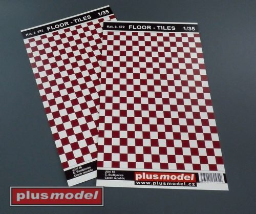 Plus Model Floor tiles red and white 1:35 (572)