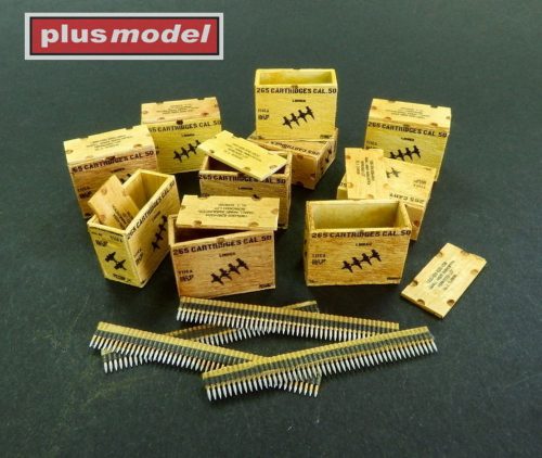 Plus Model US ammunition boxes with belts of charges 82. Division ''All American'' - Panzerdivision ''L 1:32 (AL3003)