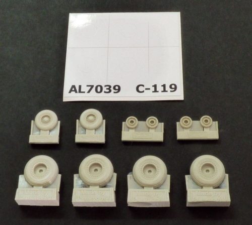 Plus Model C-119 Boxcar wheels early version 1:72 (AL7039)