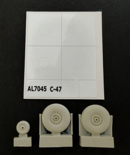 Plus Model C-47 Skytrain wheels without cover 1:72 (AL7045)