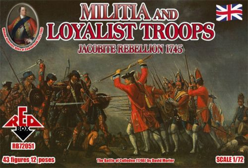 Red Box Militia+Loyalist Troops 1745,Jacobite R. 1:72 (RB72051)