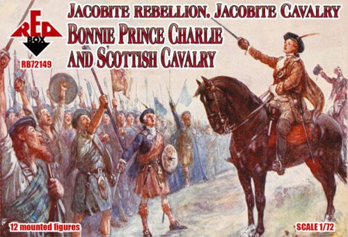 Red Box Jacobite Rebellion. Jacobite Cavalry. Bonnie Prince Charlie and Scottish Cavalry 1:72 (RB72149)