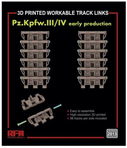 Rye Field Model Workable track links for Pz. Kpfw. III /IV early production (3D printed ) 1:35 (2013)