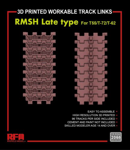 Rye Field Model Workable Track Links RMSH Late Type for T-55/72/62 1:35 (2058)