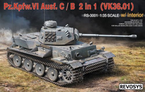 Rye Field Model Pz.KPFW.VI AUSF C/B(VK36.01)W/Interior 1:35 (RS-3001)