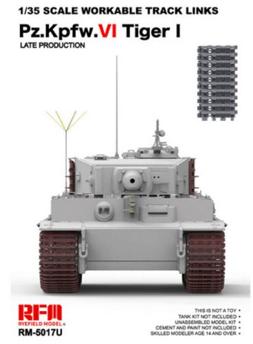 Rye Field Model Workable track links for Tiger I late (New mould, upgraded version) 1:35 (5017U)