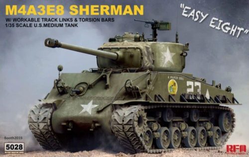 Rye Field Model SHERMAN M4A3E8 W/Workable Track links 1:35 (5028)