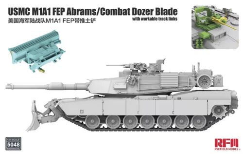 Rye Field Model USMC M1A1 FEP Abrams/Combat Dozer Blade with workable track links 1:35 (5048)