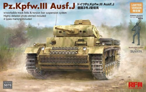 Rye Field Model Pz. Kpfw. III Ausf. J w/workable track links 1:35 (5070)