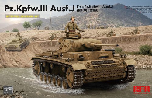 Rye Field Model Pz. Kpfw. III Ausf. J w/full interior 1:35 (5072)