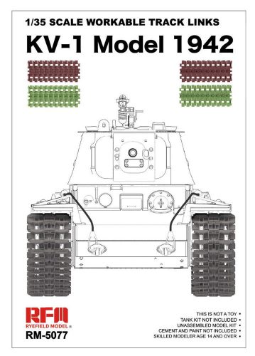 Rye Field Model Scale Workable Track Links KV-1 Model 1942 1:35 (5077)