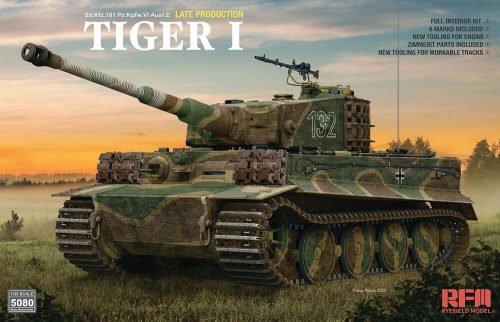 Rye Field Model Tiger I Late Production w/Full interior & Zimmerit 1:35 (5080)