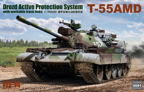 Rye Field Model T-55AMD Drozd Active Protection System 1:35 (5091)