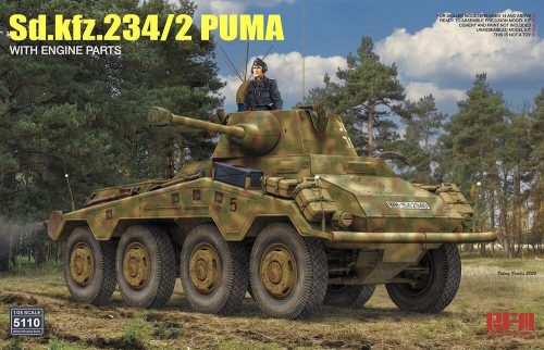 Rye Field Model Sd.kfz 234/2 Puma w/ Engine Parts 1:35 (5110)