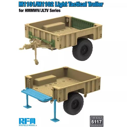 Rye Field Model M1101/M1102 Light Tactical Trailer for HMMWV/JLTV Series 1:35 (5117)