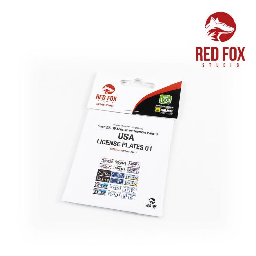 Red Fox Studio USA License plates vol.01 1:48 (RFSQS-24011)