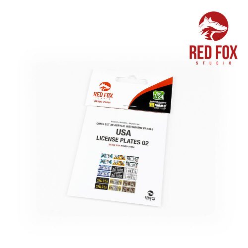 Red Fox Studio USA License plates vol.02 1:48 (RFSQS-24014)