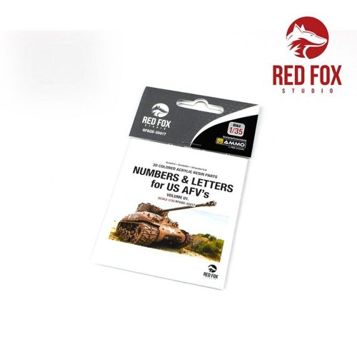 Red Fox Studio 3D Resin Foundry Numeral & Letters for US AFV’s vol.01 1:35 (RFSQS-35017)