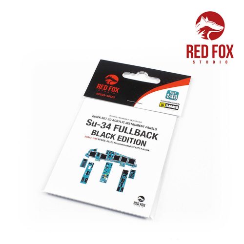 Red Fox Studio Su-34 Fullback Black Edition (for Kitty Hawk kit) 1:48 (RFSQS-48123)