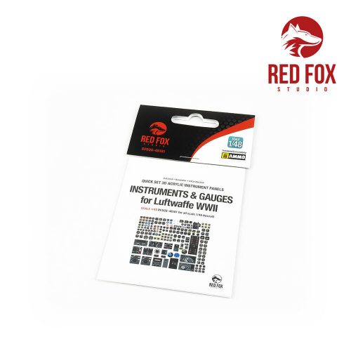 Red Fox Studio Instruments & gauges set for Luftwaffe WWII (Independent) 1:48 (RFSQS-48181)