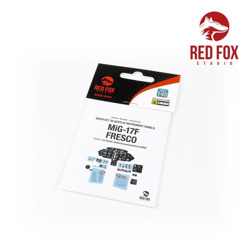 Red Fox Studio MIG 17F Fresco Quick Set 3D Acrylic Instrument Panels (for AMMO Kit) 1:48 (RFSQS-48186)