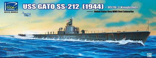 Riich Models USS Gato SS-212 Fleet Submarine (1944)+ +OS2U-3 Kingfisher Floatplane 1:200 (RS20002)