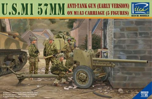 Riich Models U.S.M1 57mm anti-tank Gun early version on M1A3 Carriage w/Crews (5 figu 1:35 (RV35019)