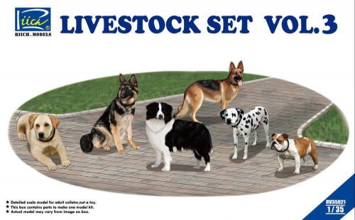 Riich Models Livestock Set Vol.3 (six dogs) 1:35 (RV35021)