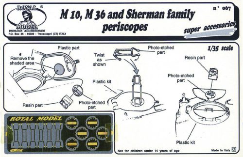 Royal Model Sherman family periscopes 1:35 (RM067)