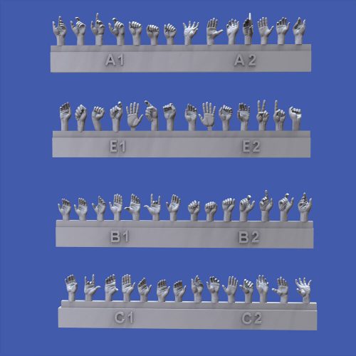 Royal Model Assorted hands 1:48 (RM1001)