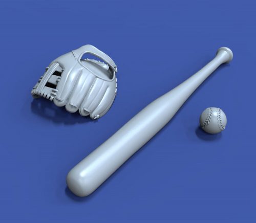 Royal Model Baseball accessories set 3D printed 1:16 (RM1019)