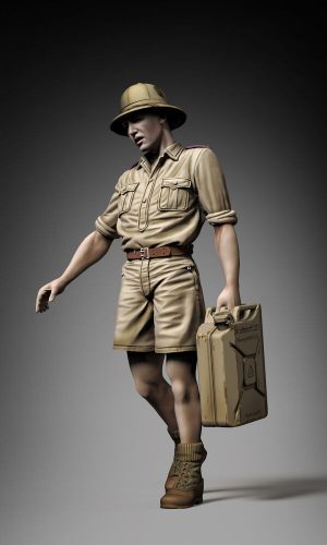 Royal Model German DAK soldier holding jerrycan 3D printed 1:35 (RM1084)