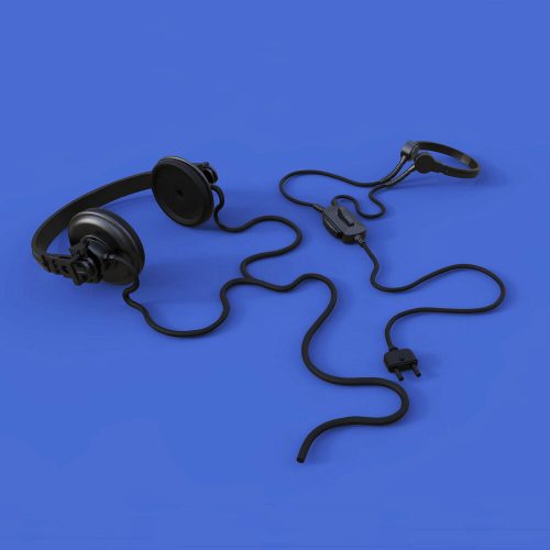 Royal Model German tanker head phones set-WWII 3D printed 1:16 (RM1094)