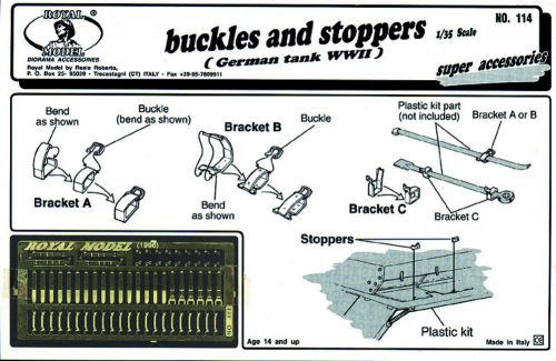 Royal Model Buckles and stoppers German tank 1:35 (RM114)