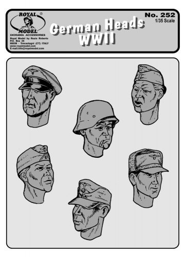 Royal Model German heads WWII n.1 1:35 (RM252)