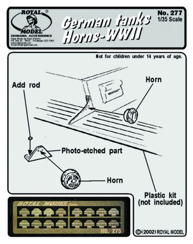 Royal Model Horns (for German tanks-WWII 1:35 (RM277)